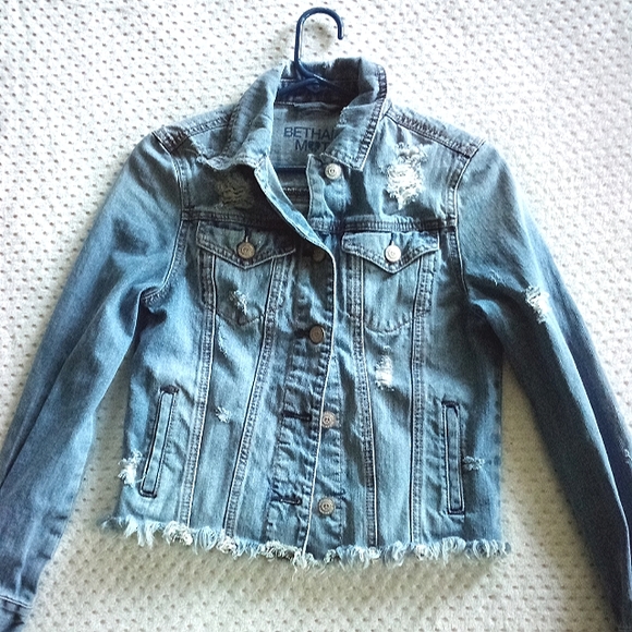 Aeropostale punk rock denim jean jacket for the punk in us all! - Picture 8 of 13
